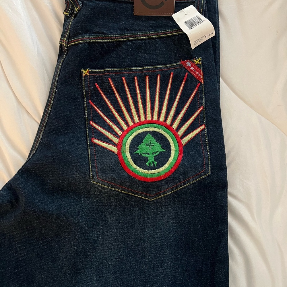 Embroidered Blue Jeans